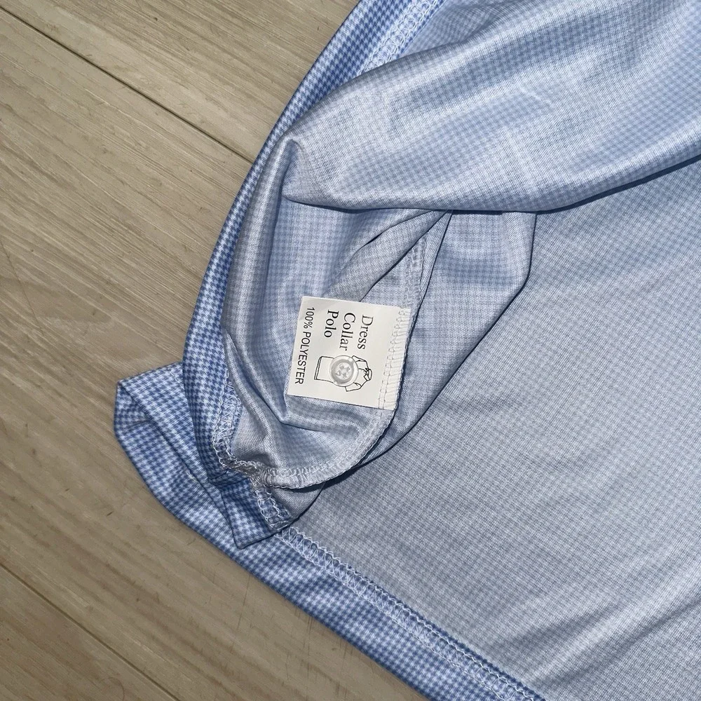 Collars and Co Featherweight Polo‎ Relaxed Houndstooth Pattern Size 2XL Tall NWT